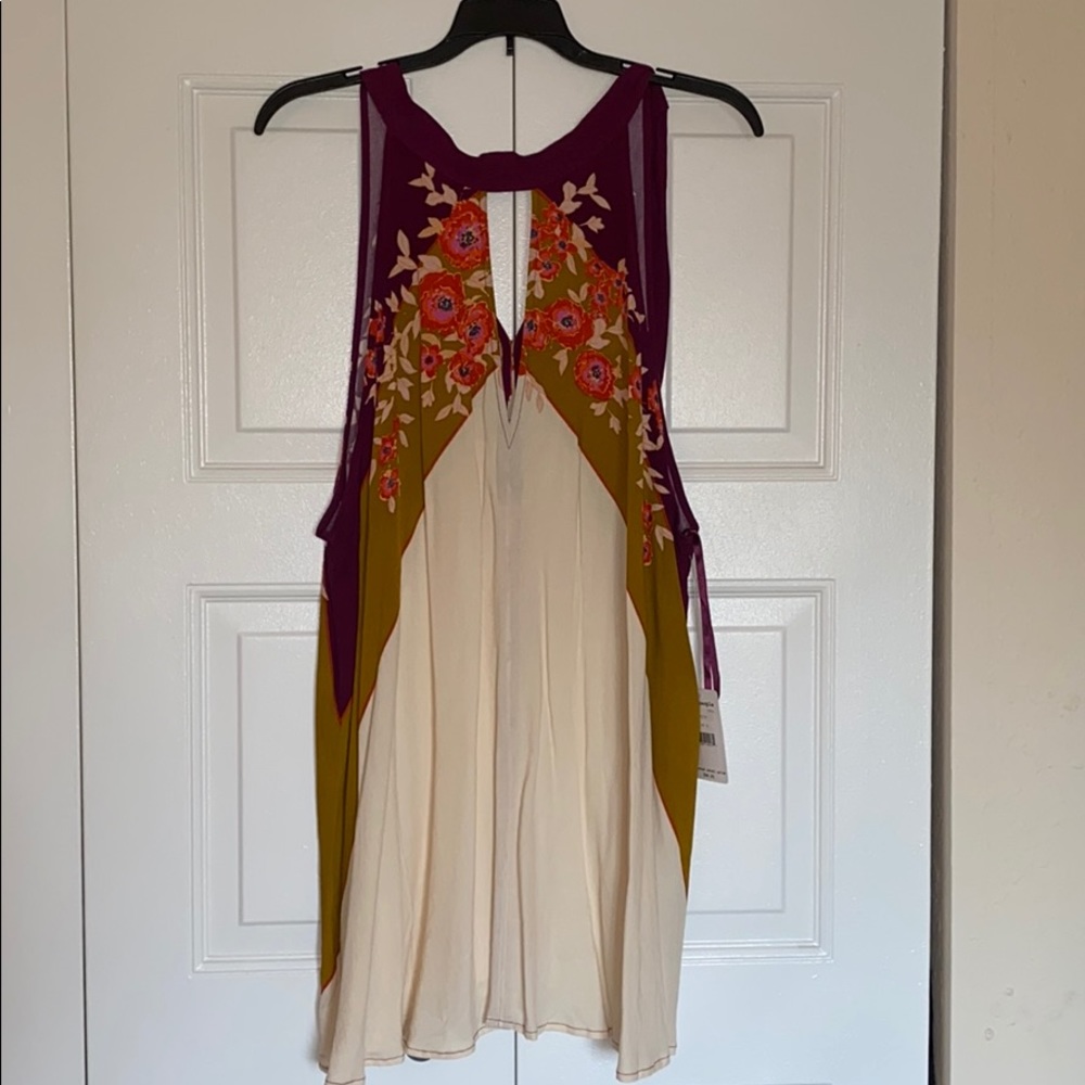Free People purple and cream dress NWT sz large